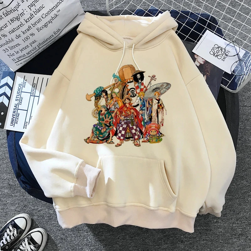 Manga One Piece Gear 5 Hoodie Cartoon Luffy Sweatshirts Ullzang Japanese Anime 90s Graphic Sweatshirt Roronoa Zoro Women Funny