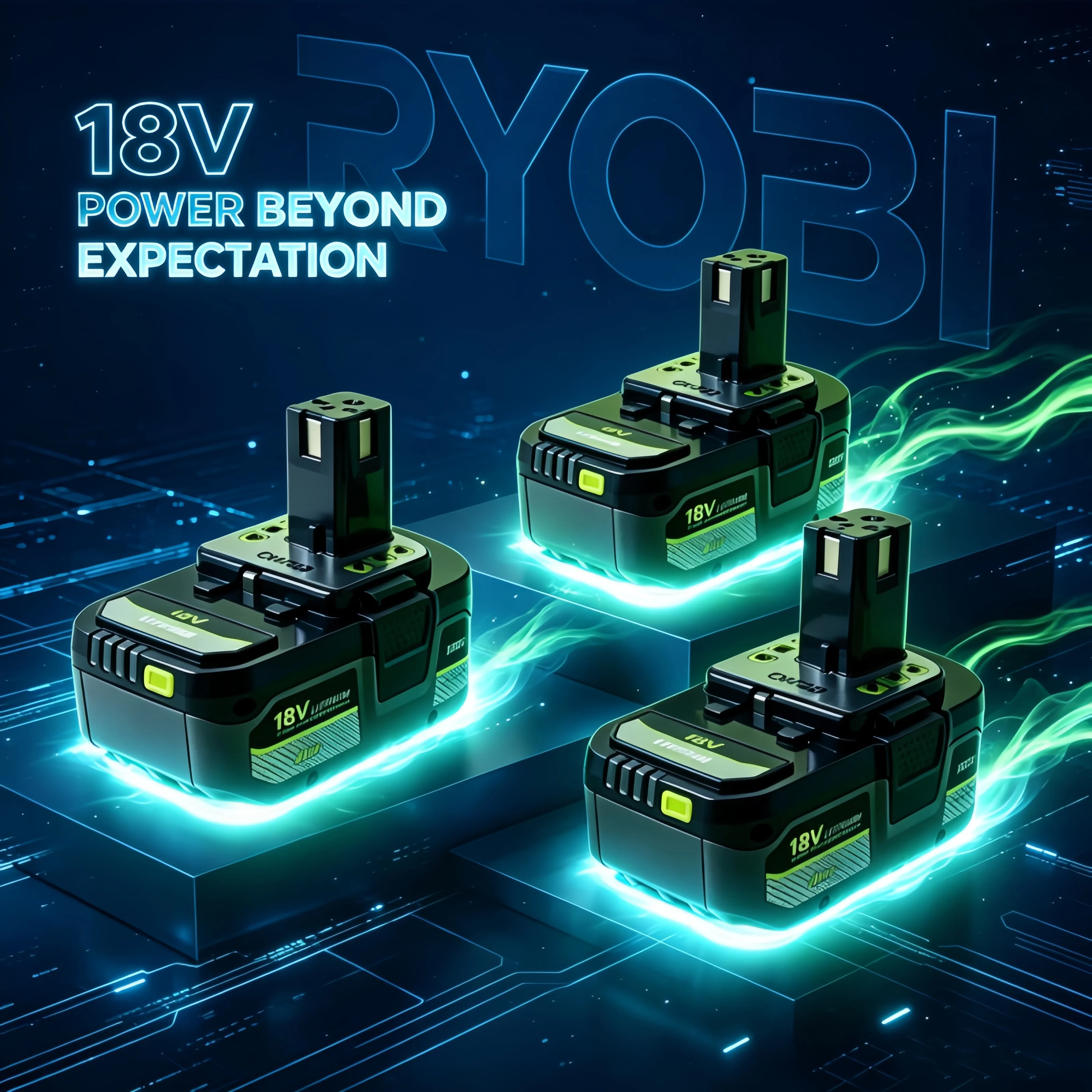 Original RYOBI ONE+ 18V 4.0Ah high-capacity lithium-ion battery, P108 P104 P107 low self-discharge fit all DIY ONE+ power tools