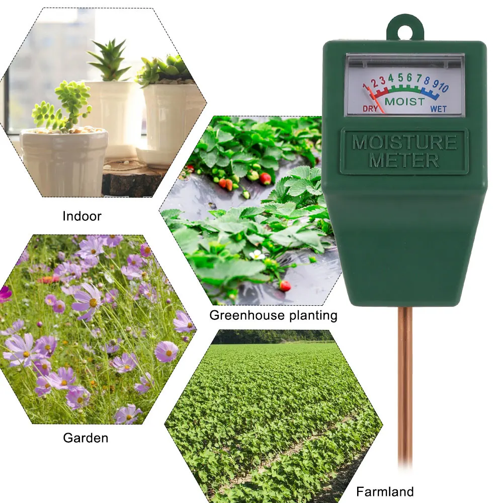 Soil Moisture Tester Hygrometer Plant Moisture Sensor Testers Indoor Outdoor Plant Water Tester for Garden Farm No Battery Neede