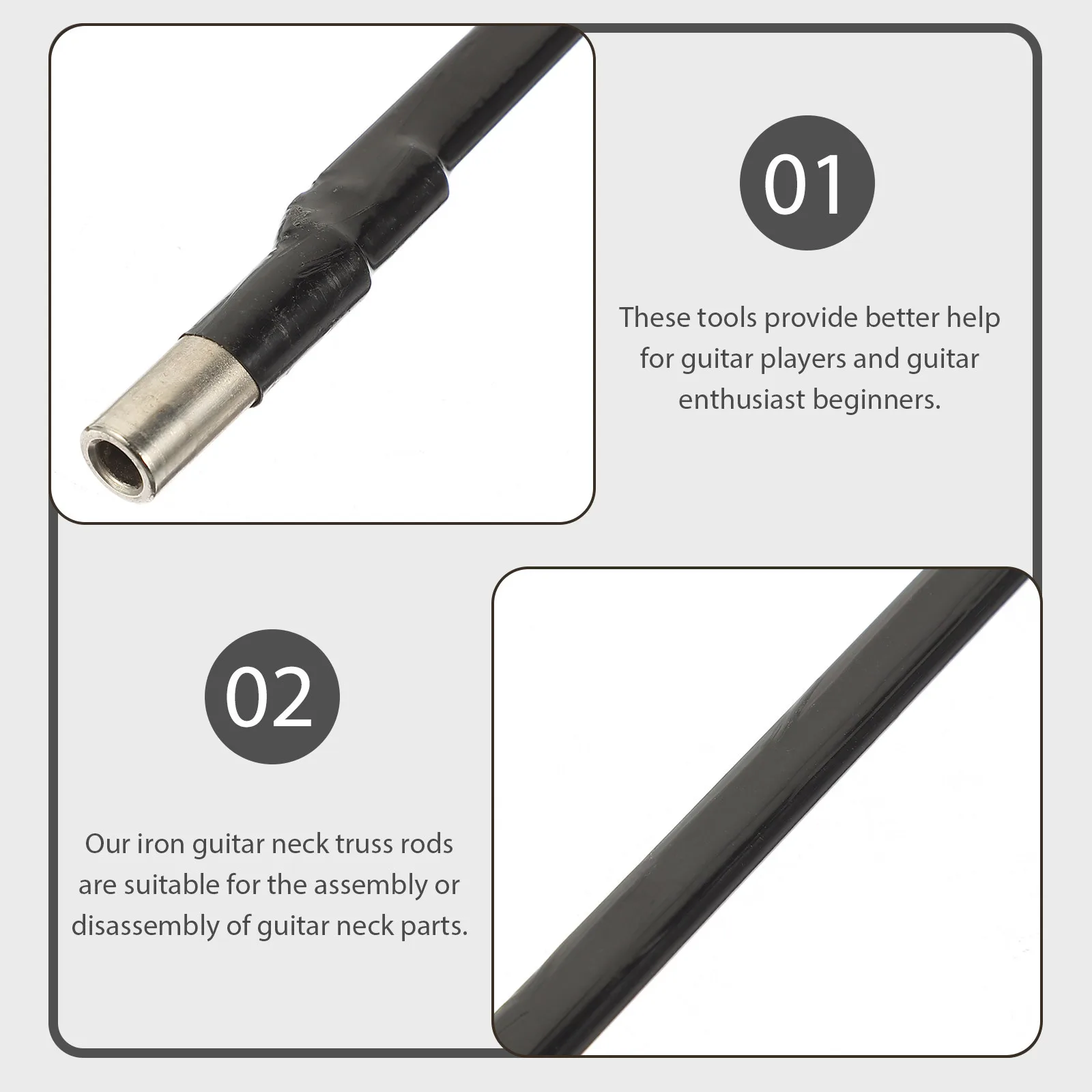 

3pcs Guitar Truss Rod Two Way Metal Neck Adjustment Lever For Electric Bass Replacement Durable Instrument Part Accessory