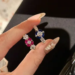 Foydjew 2024 New Trend Hip Hop Punk Style Jewelry Accessories Simple Zircon Rings Vintage Men's and Women's Ring