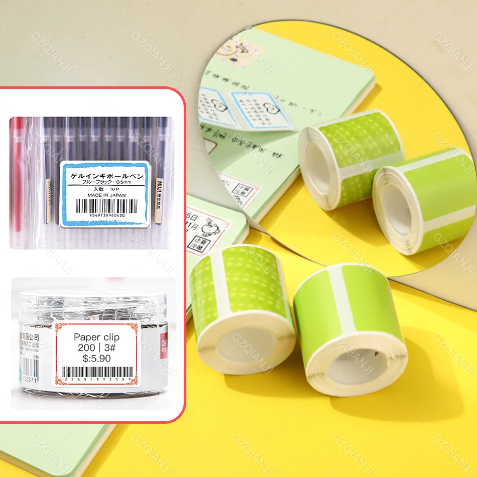 NiiMBOT B21 B3S B1 White Label Printing Sticker Self-adhesive Thermal Waterproof Digital Number Cake Sealing Sticker Paper Rolls