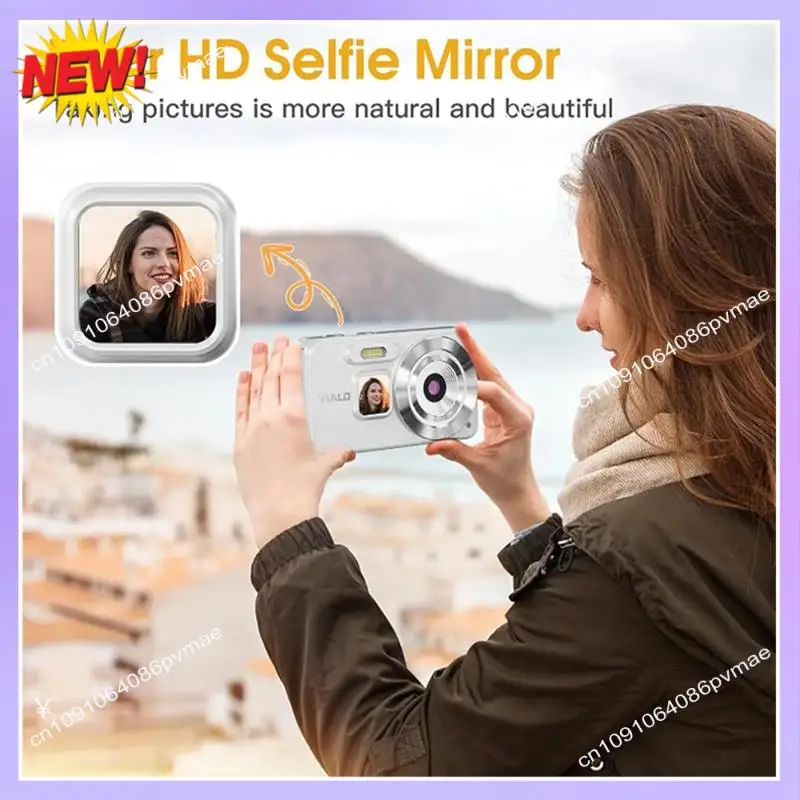 كاميرا T24C 4K 20MP CCD الرقمية مع التركيز التلقائي كاميرا فيديو مدمجة 18X تكبير مضاد للاهتزاز بطاقة 32 جيجابايت للأطفال الطلاب #3