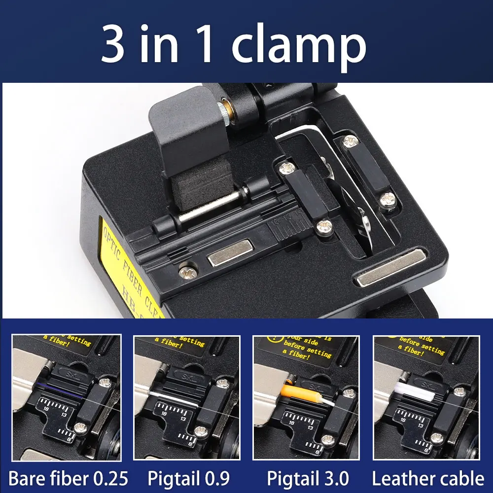 HB-08 Replaceable Automatic Return Knife 16 Surface 50000 Times Life Span Fiber Optic Cleaver Fiber Cutter