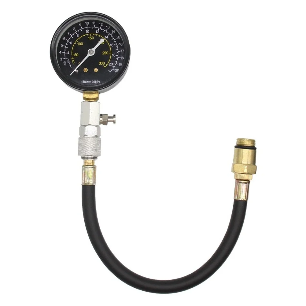 

Тестер сжатия двигателя автомобиля с манометром и гибким шлангом подходит для двигателей с резьбой зажигания 14 мм и 18 мм.