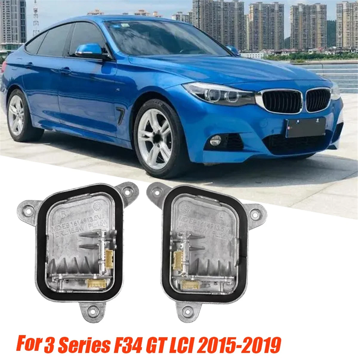 1Pair 63117470427 63117470428 for BMW 3 Series F34 GT LCI 2015-2019 LED Module Control DRL Daytime Running Light Source