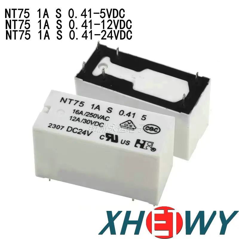 

Relay NT75 1A S 0.41 5 DC12V DC5V DC24V NT751AS0.415 6-pin