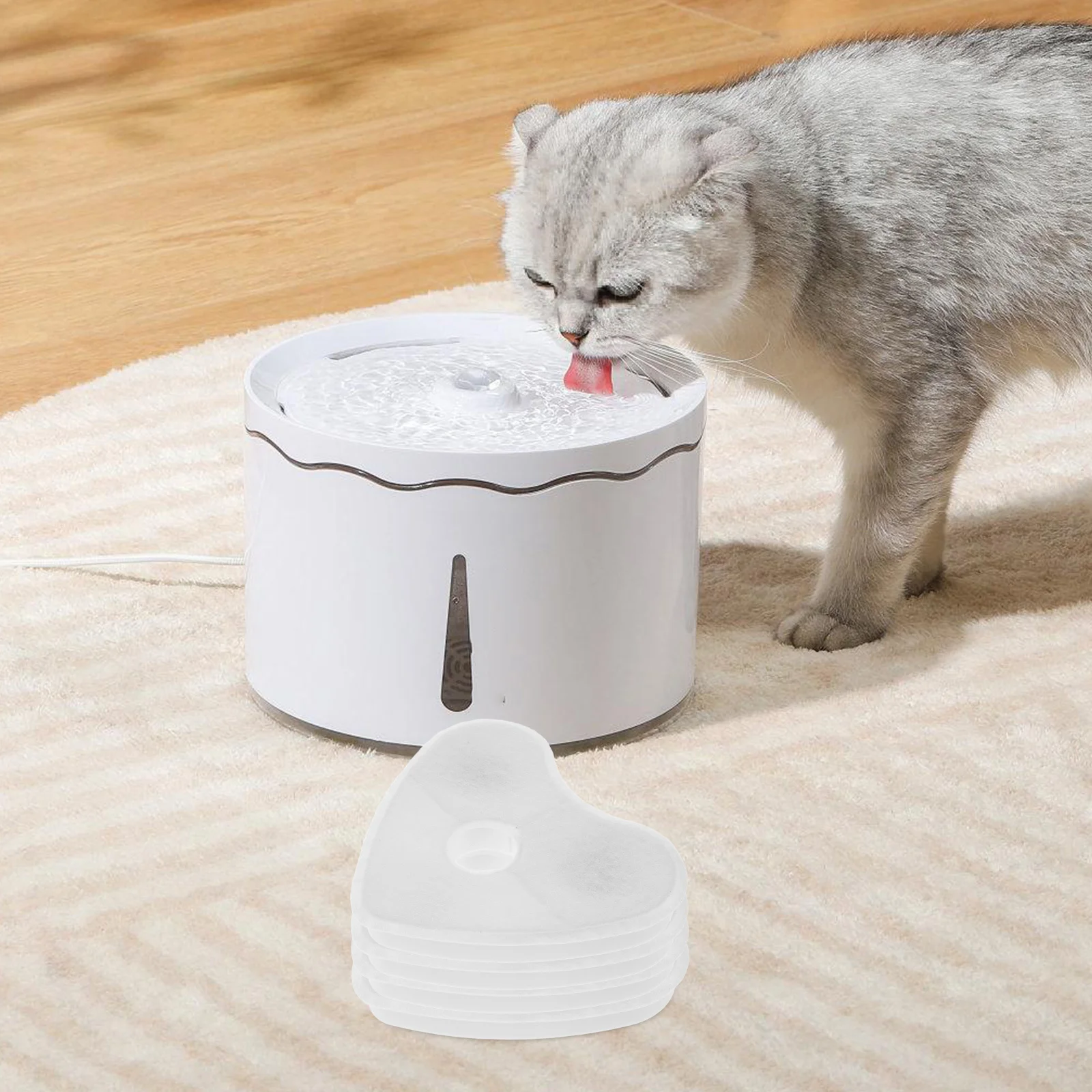 

4pcs Cat Replacement Coconut Shell Activated Carbon Odor Removal Impurity Filtration Easy Install Pet Dispenser Filters Dog