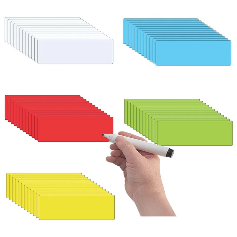 Upgraded 120 Magnetic Dry Erase Labels Reusable Name Tag Labels For Home Office Whiteboard Refrigerators