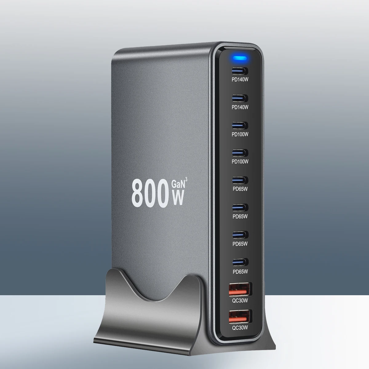 

Зарядная станция на 10 портов, 800 Вт, GaN, быстрая зарядка PD3.1, USB-C, для iPhone, Samsung, Xiaomi, Huawei, дропшиппинг