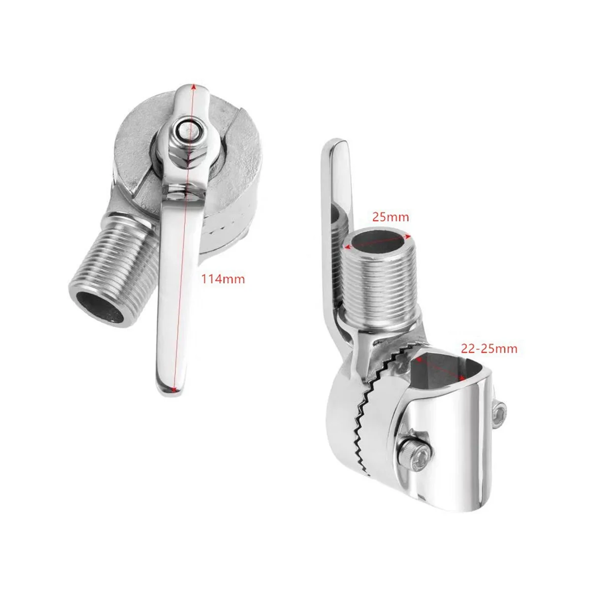 Marine VHF Antenna Mount Rail Mount Adjustable Antenna Base Mount Heavy Duty Ratchet Mount Base Pipe Clamp Hardware image 4