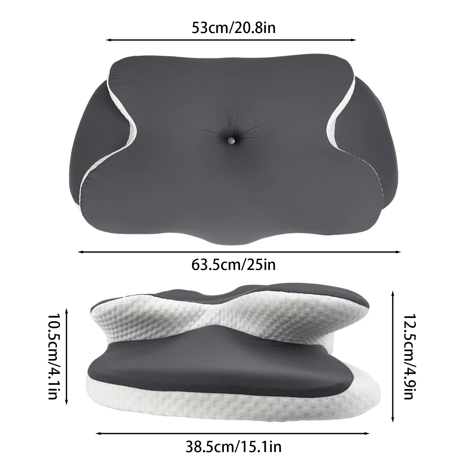 New Upgrade Memory Foam Pillow Cervical Pillow Neck Pain Relief Contour Ergonomic Orthopedic Neck Support for Side Sleeper Gift