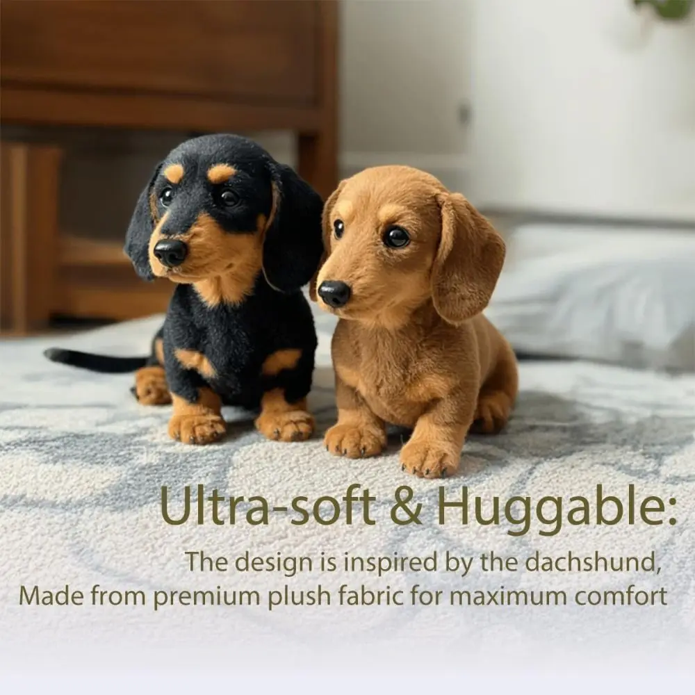 New Design Soft Dog Plush Toy Cute Mimics Natural Movement Animals Plush Gift Simulation Mimic Plush for Emotional Support