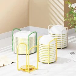 Retractable Desktop Bowl Holder Kitchen Organizer Plastic Drain Water Cup Shelf Cabinet Dishes Storage Rack Plate Storage Tool