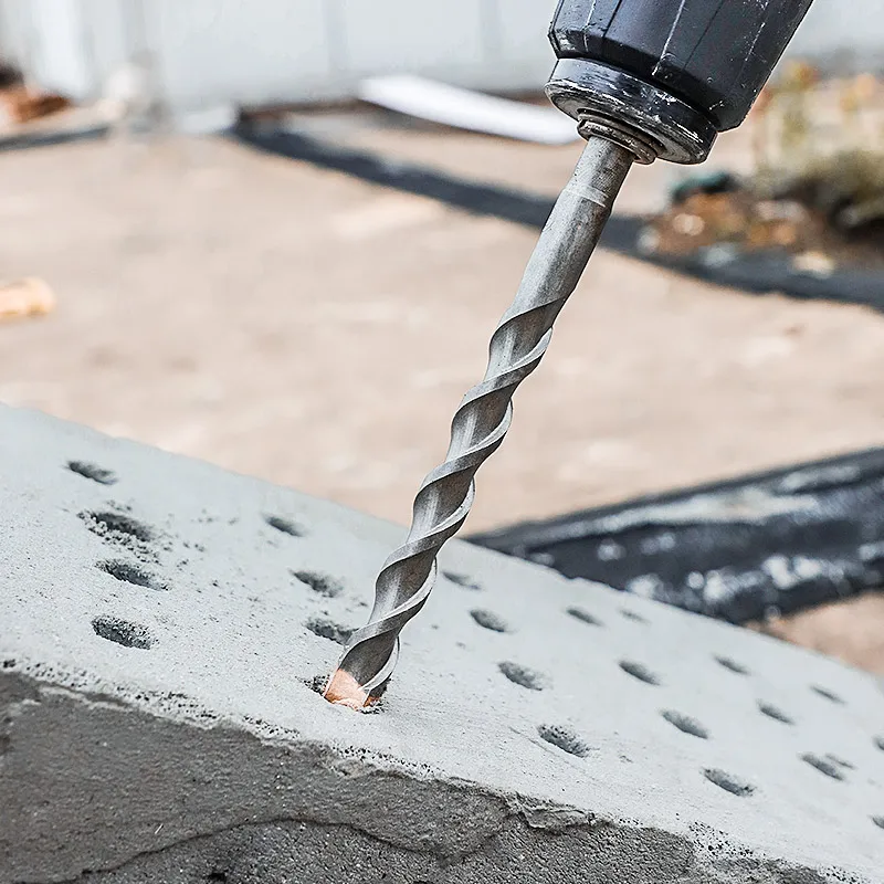 1PC Impact Hammer Drill 350mm Extended Hard Reinforced Tungsten Steel Drill Concrete Wall Tile Marble Granite Power Tool Drills