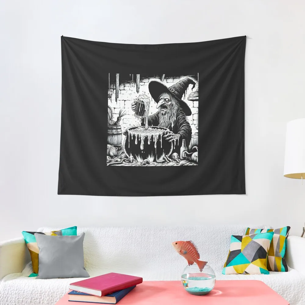 

Acid Witch is a Craft Beer lover Tapestry Room Decoration Korean Style Room Decorations Aesthetic Tapestry