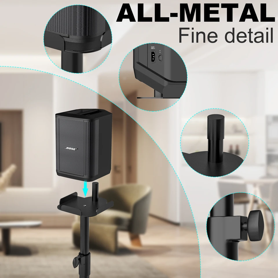 Floor Standing Speaker Stand for Bose S1 Pro Audio Storage Stand