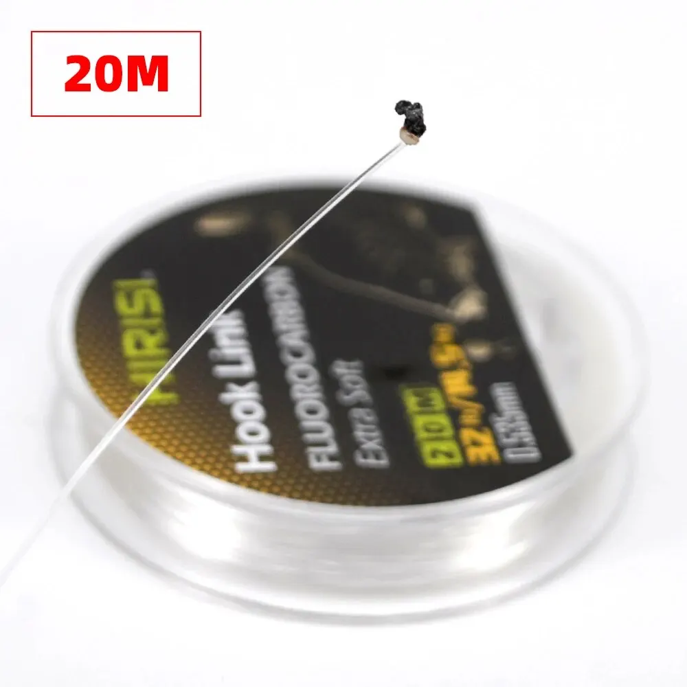 Hirisi 20m Carp Fishing Super Stiff Fluorocarbon Hooklink Fishing Line for Carp Chod Rig 15lb 20lb 27lb 32lb Clear image 2