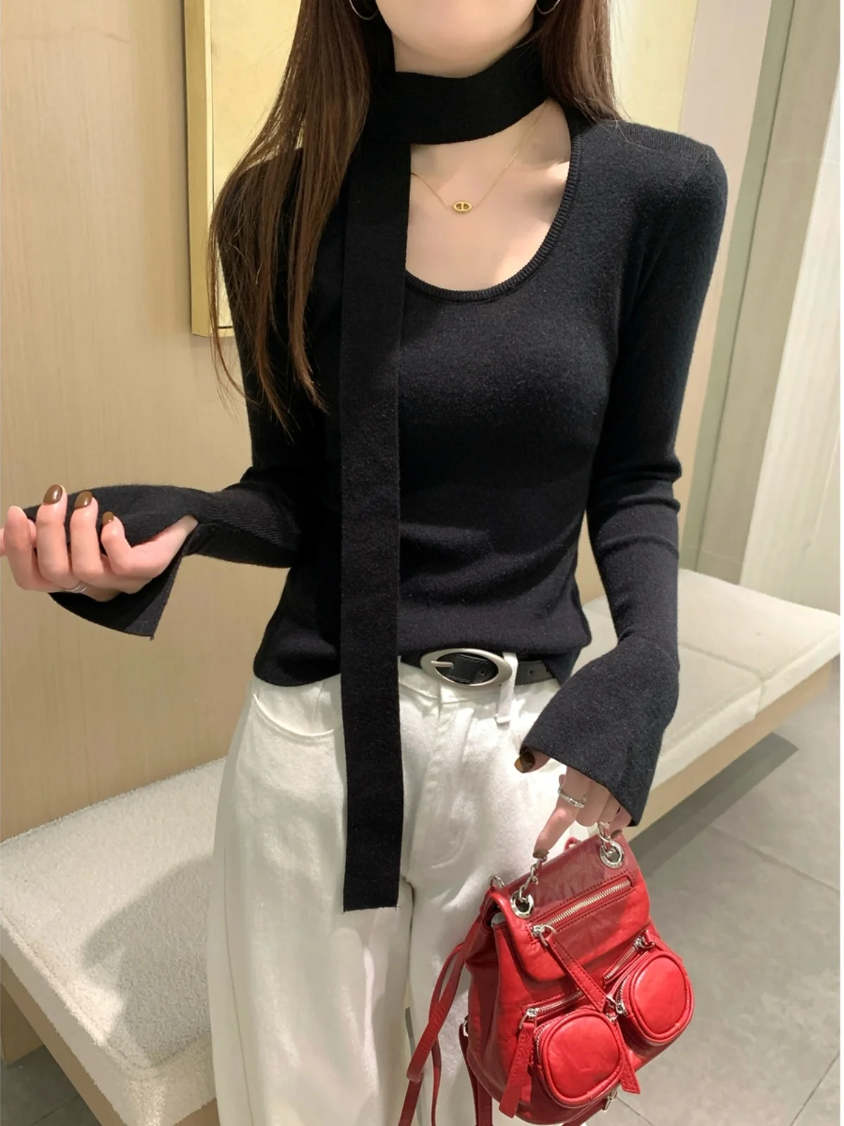 

Свитера, джемперы, пуловеры, женские корейские трикотажные изделия, элегантные с капюшоном, пуговицами из бисера, кофейными кисточками, выходные для отдыха, ленивые декоративные OL