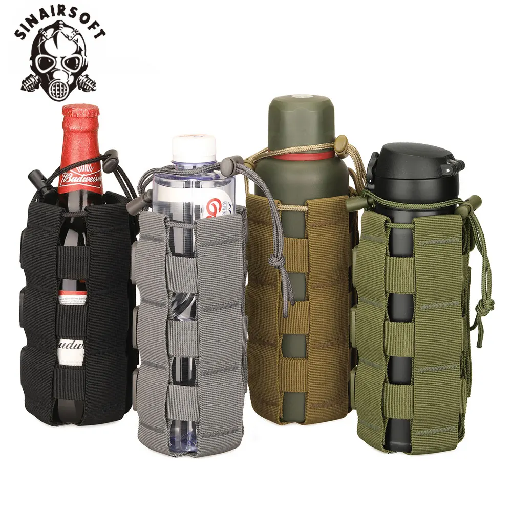 

Tactical Molle Water Bottle Pouch 0.3L-0.8LOutdoor Travel Hiking Cycling Canteen Cover Holster Civilian Water Kettle Carrier Bag