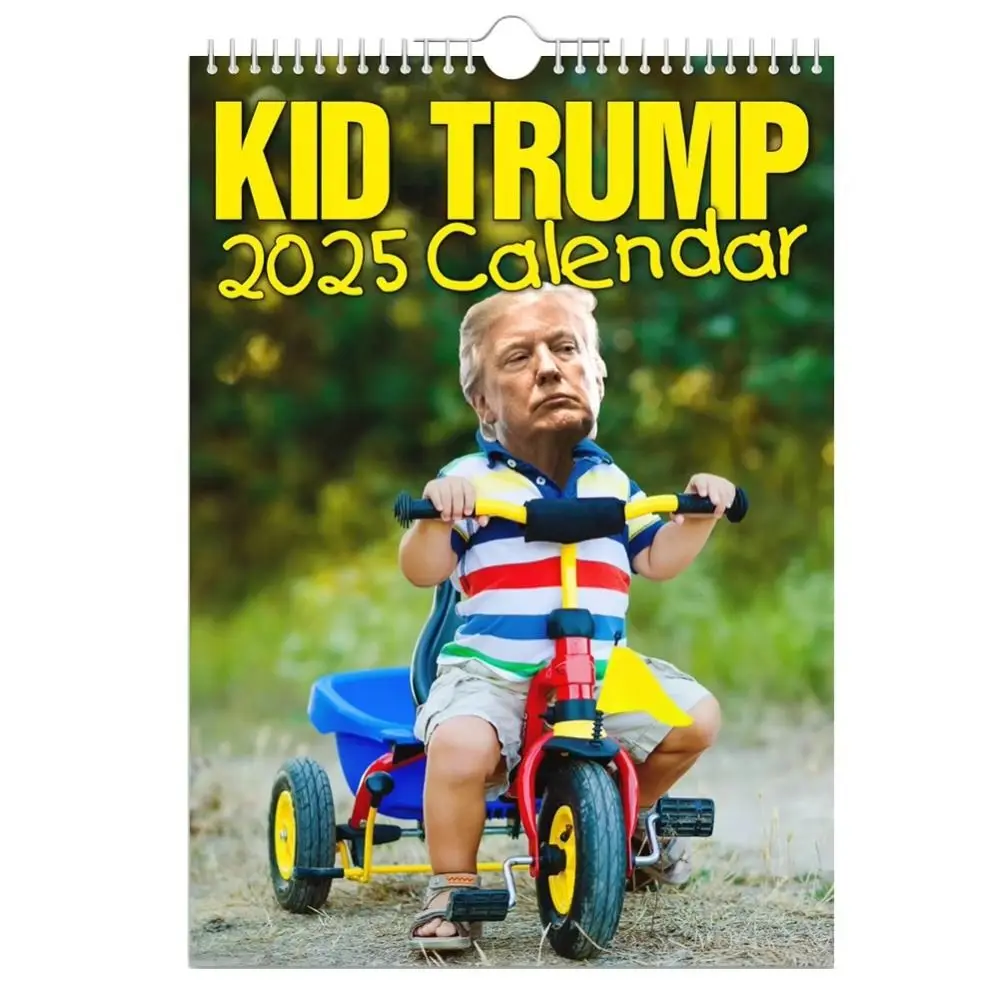 Funny Kid Trump 2025 Calendar Donald Trump Interesting Wall Calendar Full Colour Monthly Planner New Year Calendar