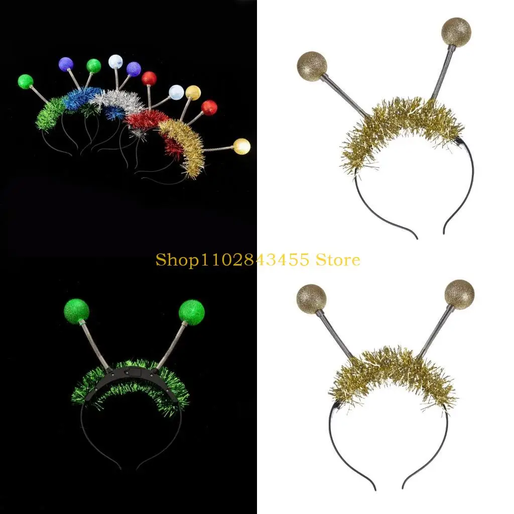 

49MC Colorful Alien Spring Balls Light Up Headband For Kids And Teens Hair Accesories Party Headwear For Parties And Festivals