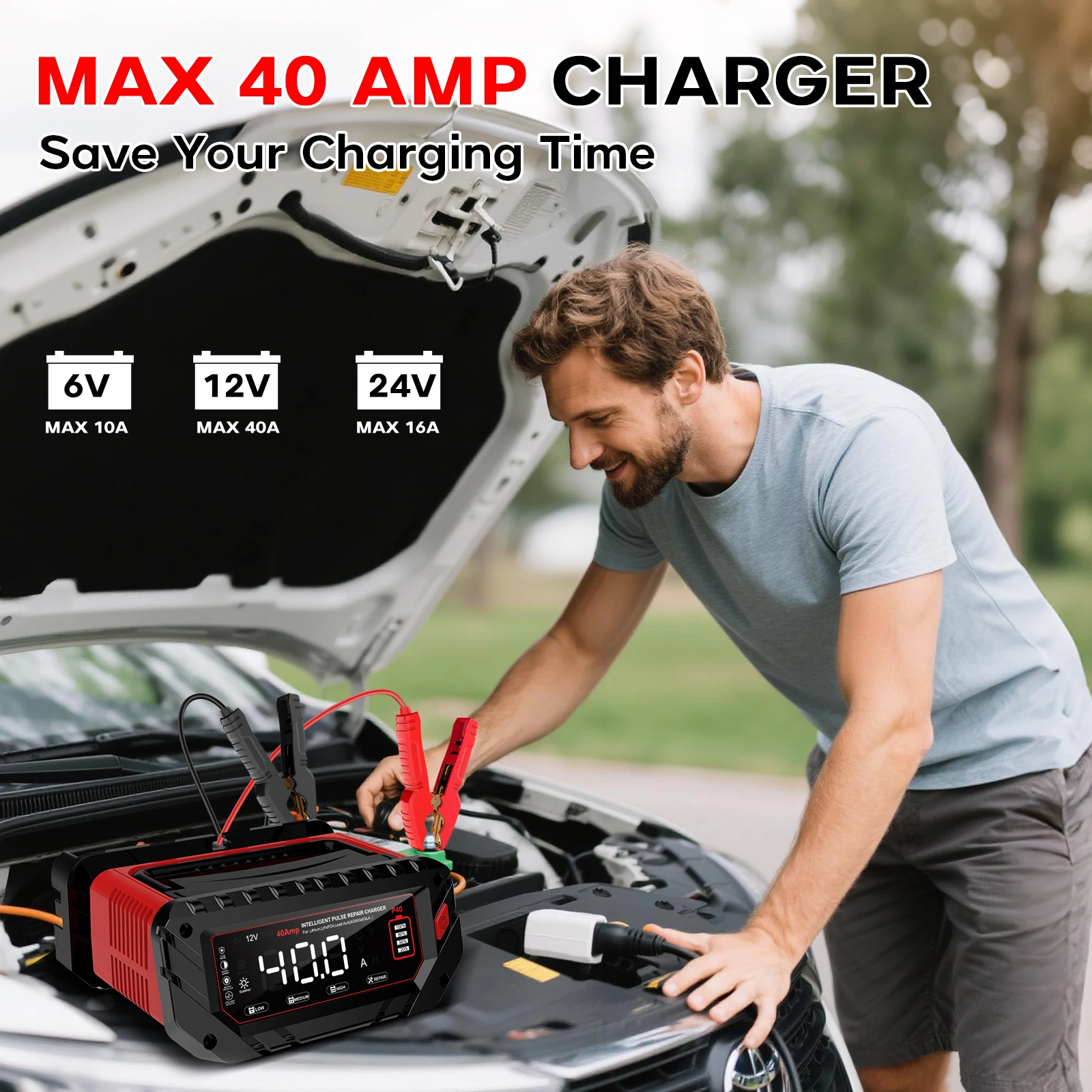 40A Smart Battery Charger 6