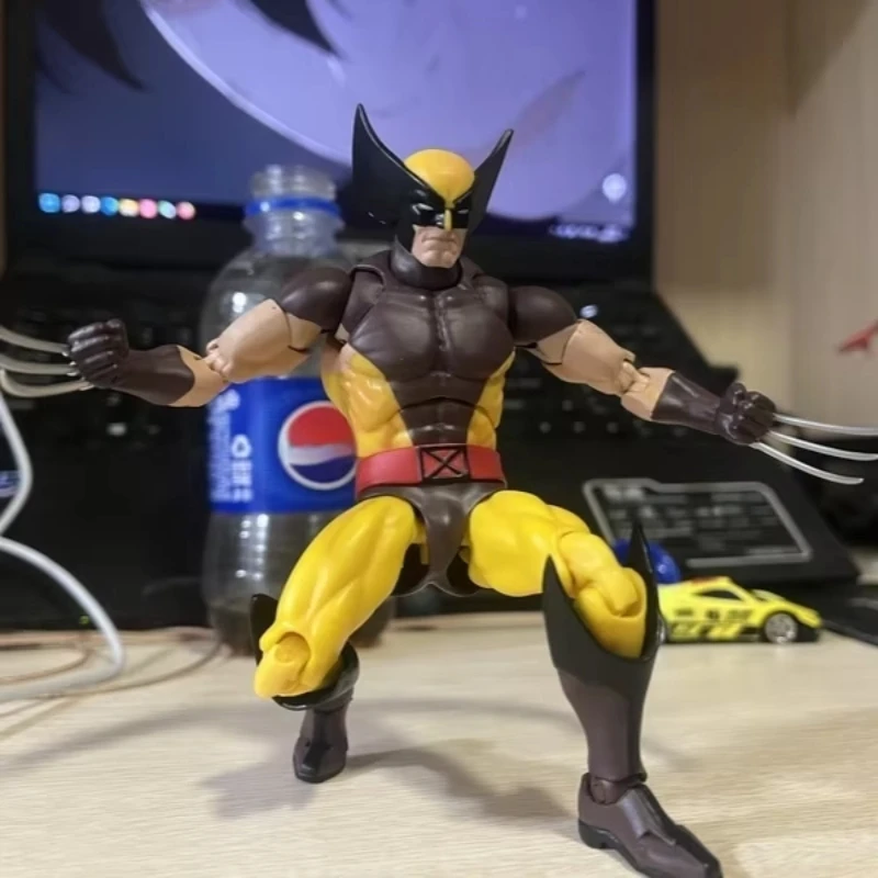 Manga marrom terno wolverine logan x-men móvel modelo portátil brinquedo figura de ação presente colecionável novo em estoque da fábrica ct