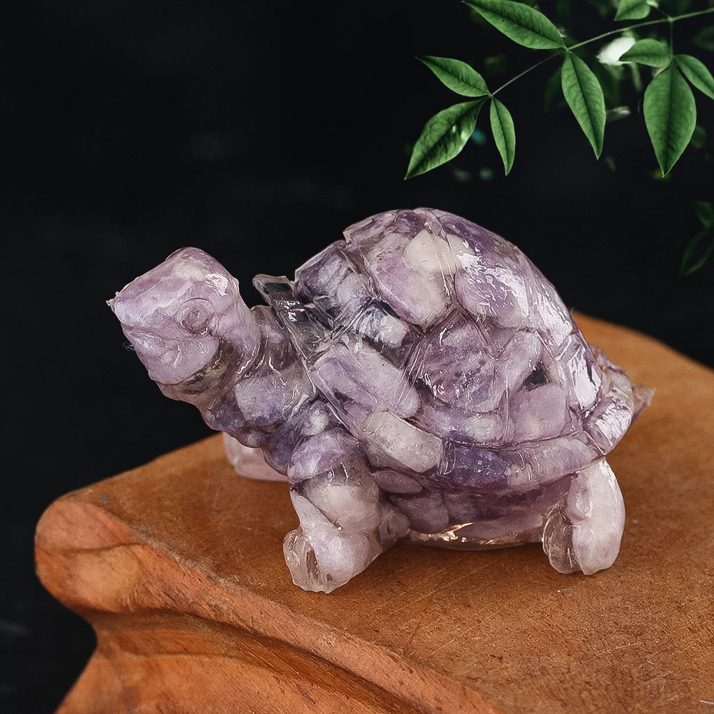 

6.8cm Feng Shui Turtle Crystal Paperweight Fortune Teller Home Decor Accessories Doll Figurines Miniatures Desktop Ornaments