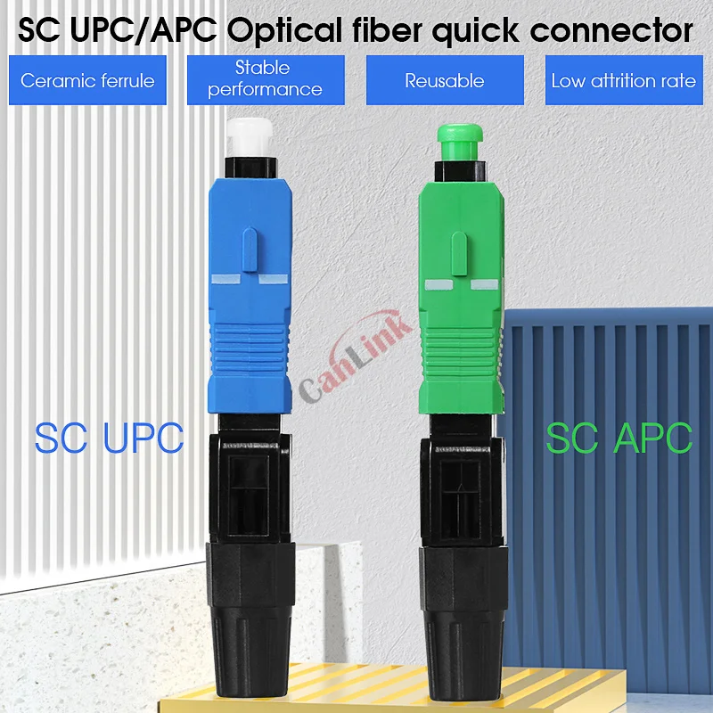 Quick Field Assembly FTTH Embedded Fiber Optic Fast Connector SC APC SM Fiber Optic SC/UPC Cold Connector Free Shipping