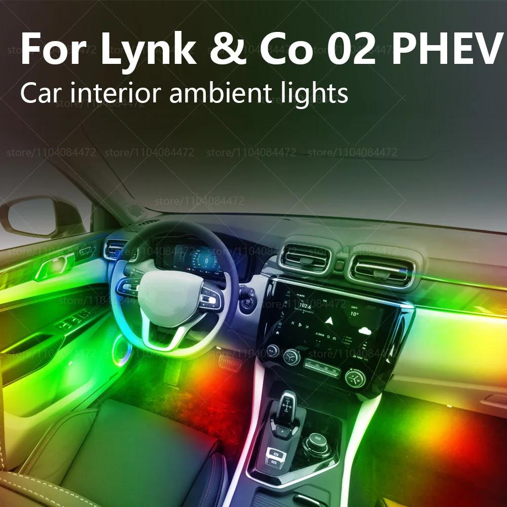 

For Lynk & Co 02 PHEV 22in1 RGB Interior Acrylic Car Ambient Lights RGB Hidden Acrylic Strip Decoration Atmosphere Accessories