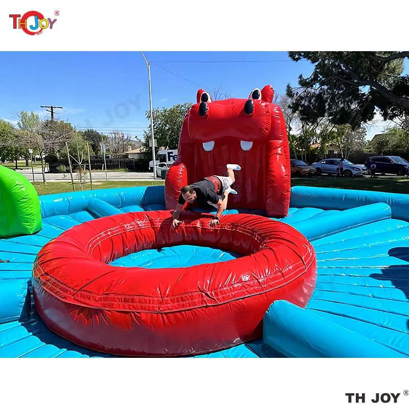 8 players Inflatable Hungry Hippo Bungee Challenge Game Hungry Hippo Chow Down game