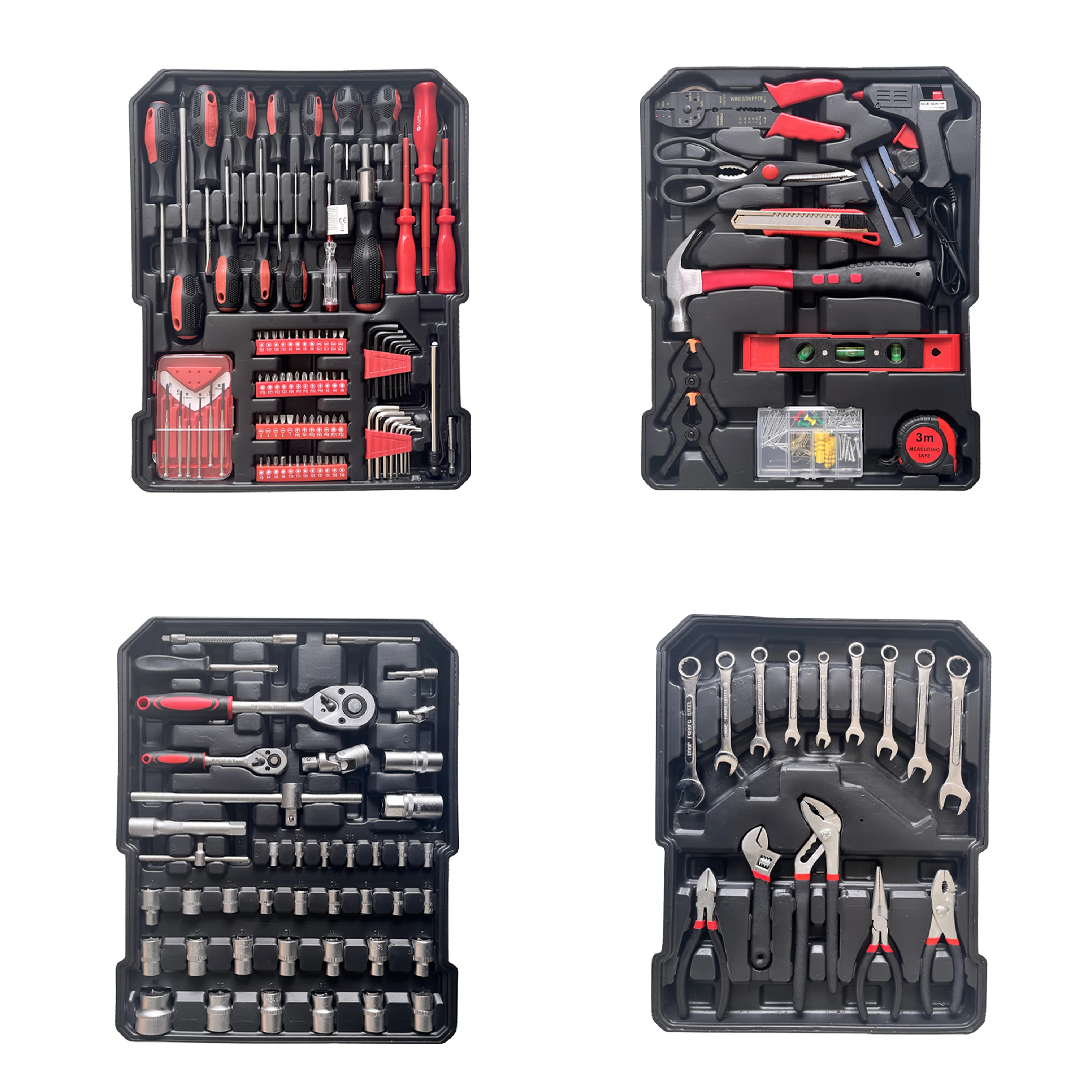 499 Pcs ferramentas Automotivas Hand Tool Set  Complete ToolBox  Trolley Aluminum Storage Case Tool Kit Suitcase With Wheels