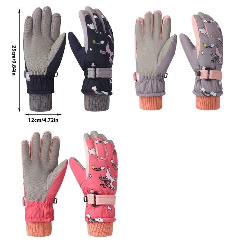 Ski Gloves for Child Sensitive touch Gloves Winter Activity Plush Liner Gloves Dropship