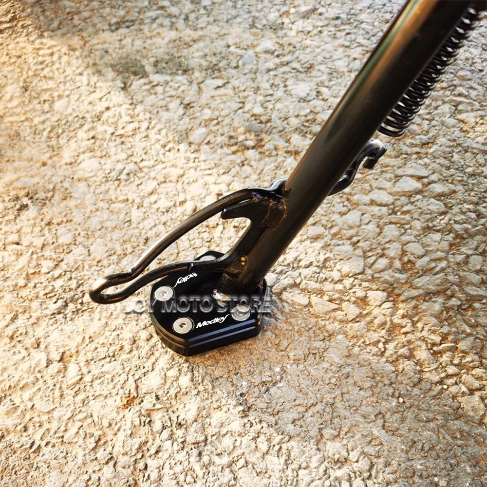 For Piaggio Medley s150 125 150 Motorcycle Kickstand Foot Side Stand Extension Pad Support Plate