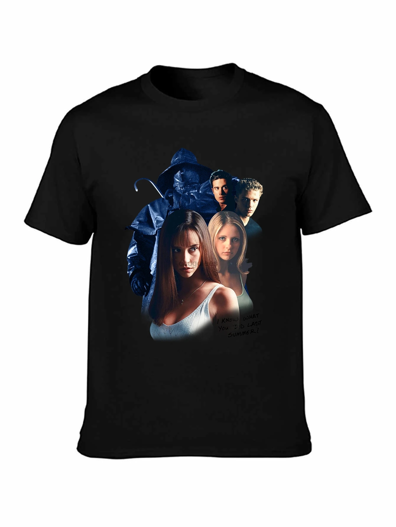 أعرف ما فعلت في الصيف الأخير تي شيرت جنيفر لوف هيويت سارة ميشيل جيلار للرجال والنساء جميع الأحجام