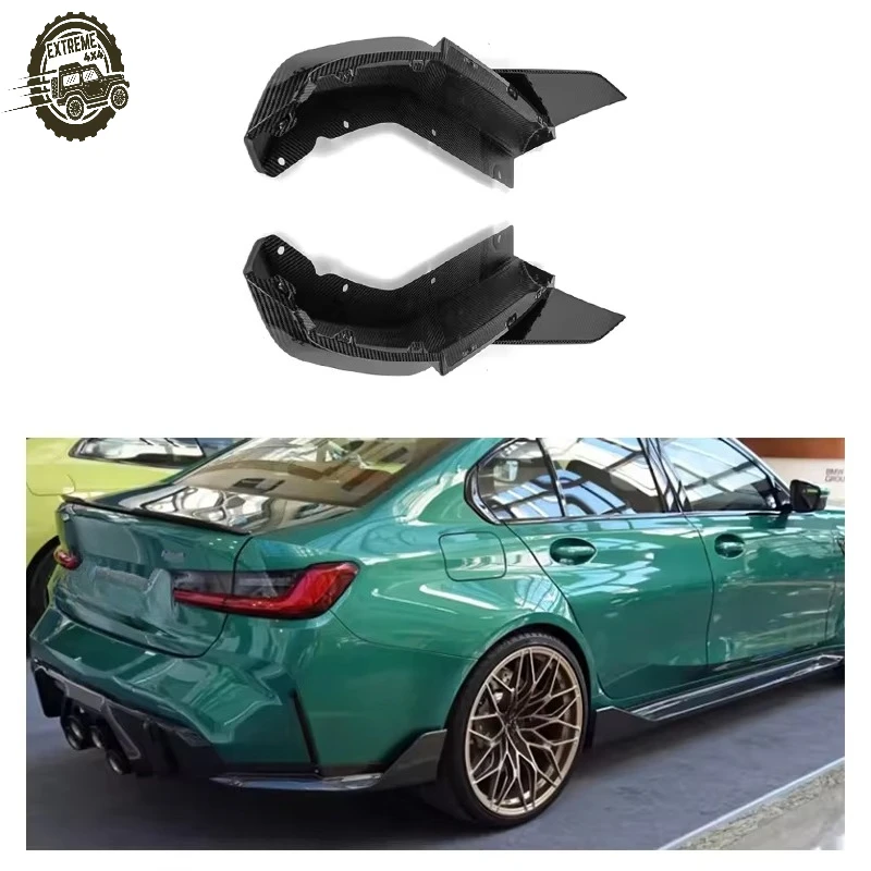 

Dry Carbon MP Style Rear Lower Bumper Flaps Side Splitters Winglets Cover 51195A270E1 51195A270E2 for BMW G80 G81 M3 2020-2026