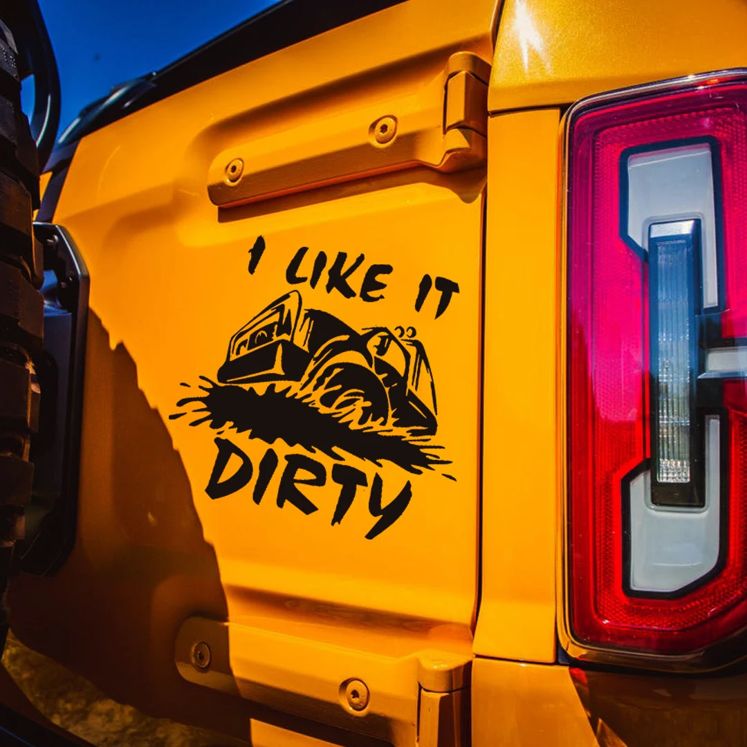 

I Love Dirty Off-Road Trucks 4x4 Vinyl Die Cut Bumper Car Sticker Decorative Glass Decal Waterproof accessories decoration
