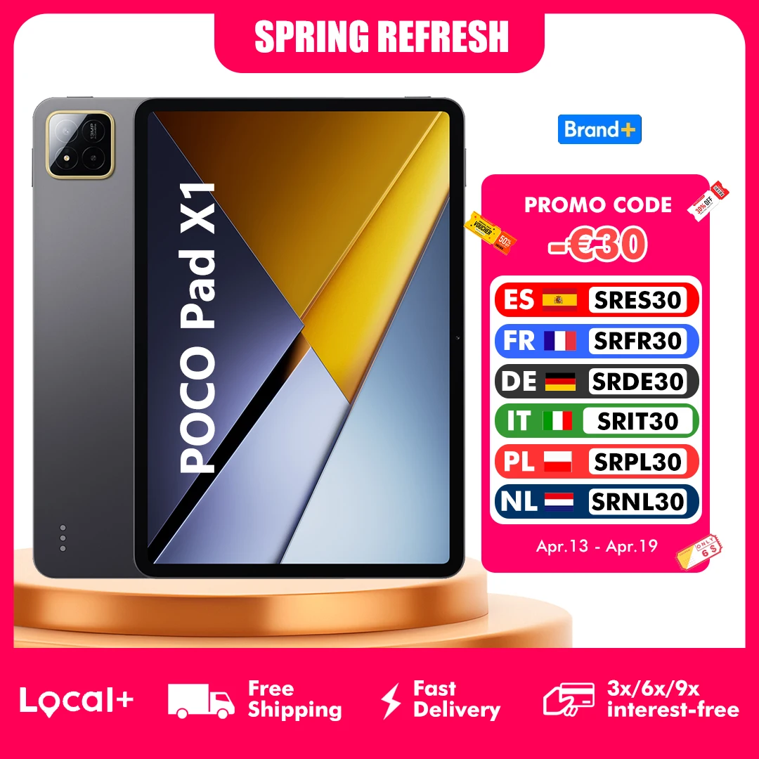 Tablette PC POCO Pad X1 8 Go 512 Go 11'' 144 Hz Wi-Fi 6E 8850 mAh