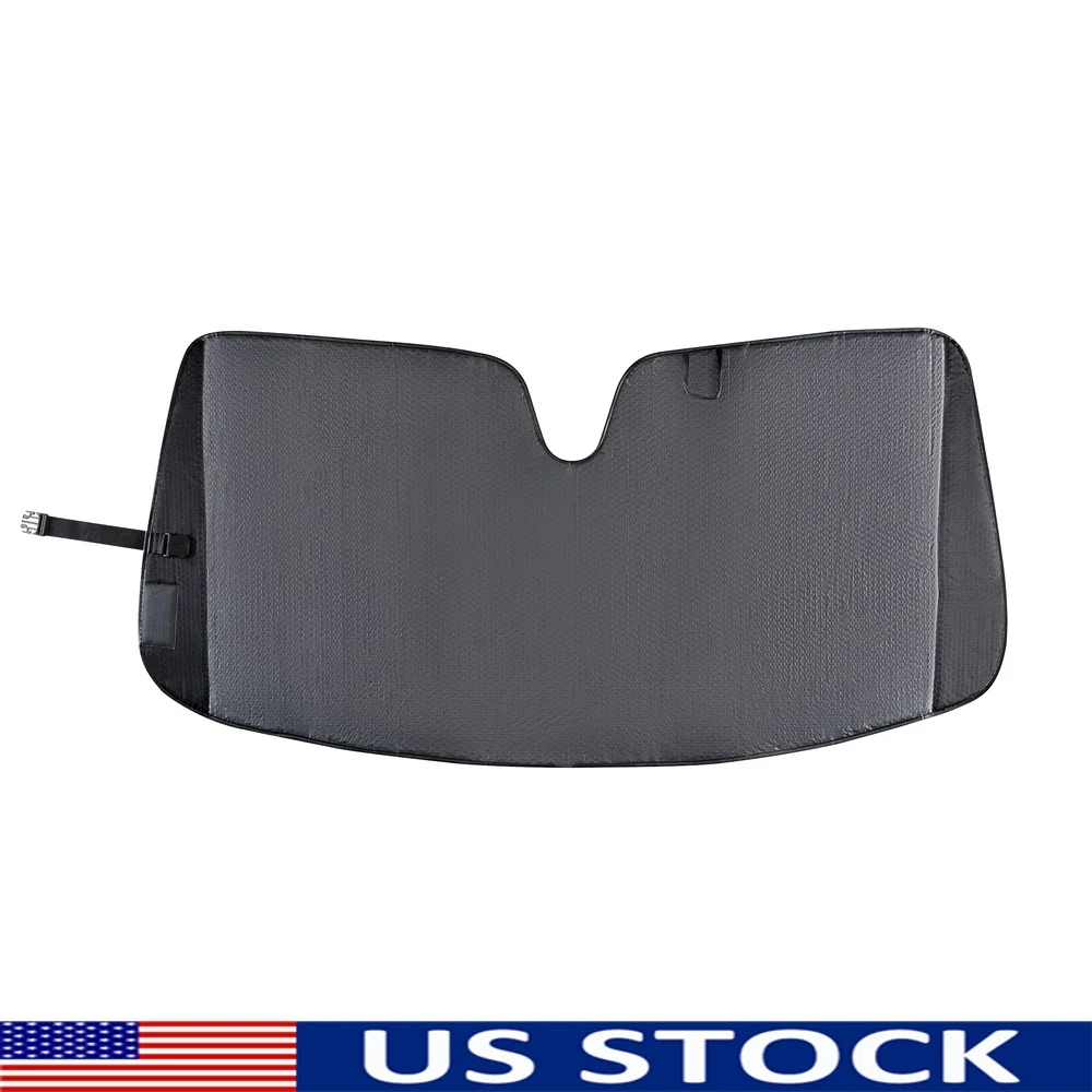

Universal Accordion Sunshade Trucks Blocks Heat UV Rays Insulates Windshield Easy Installation Foldable Storage 30.5x60.5 Inches