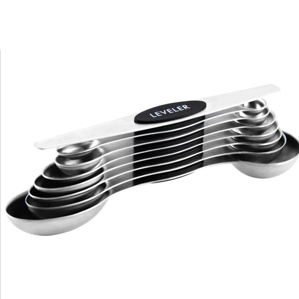 

8 Pcs Measure Spoons Measuring Cup Stainless Cups Tablespoon Black Baking Tools
