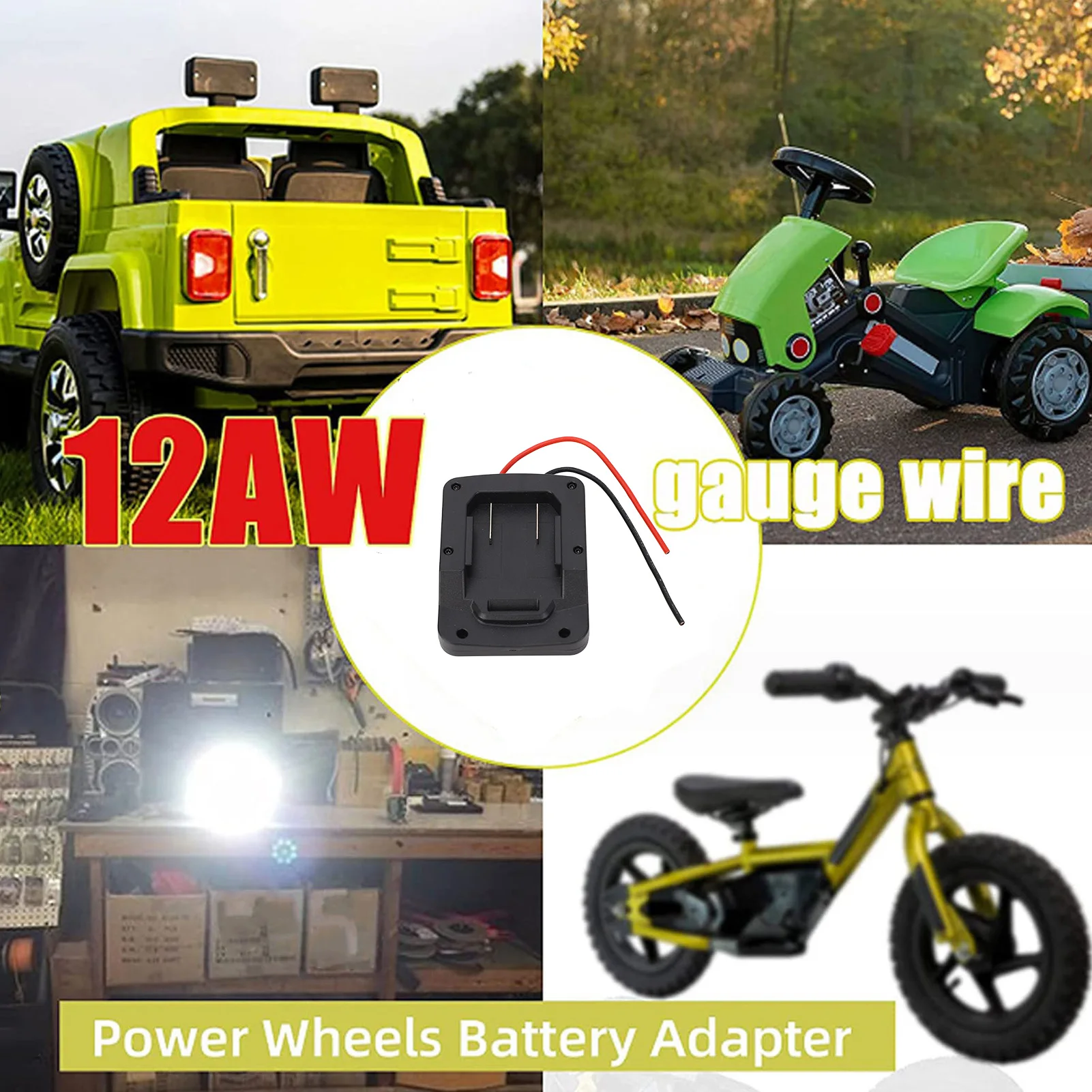 Power Tool Battery Adapter Converter PTFE 1332 12AWG Cable Electric Tool Battery Adapter for PARKSIDE X20V TEAM 20V - view 4