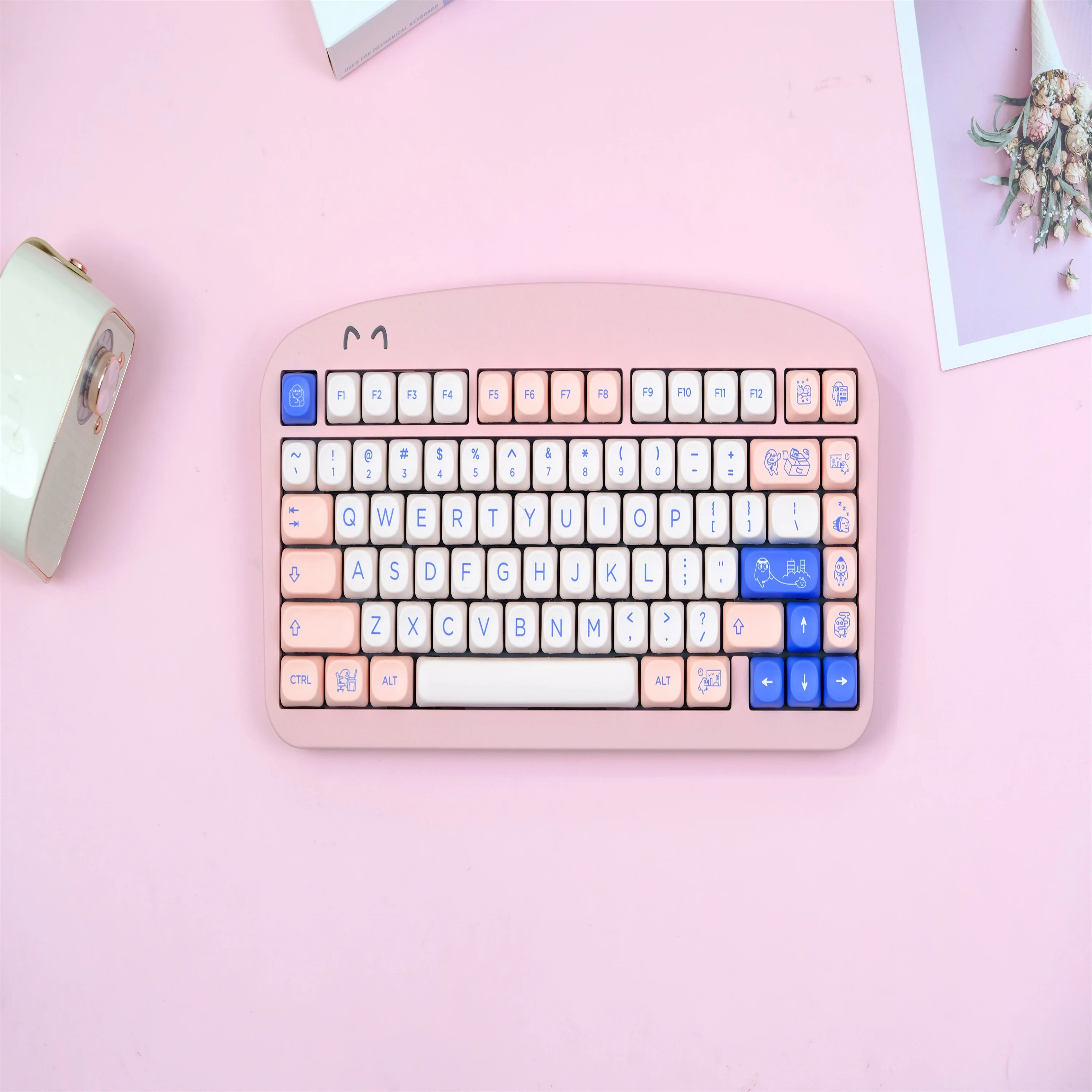 POCO keycap 126 keys PBT material MOA highly sublimation process Suitable for a variety of mechanical keyboards