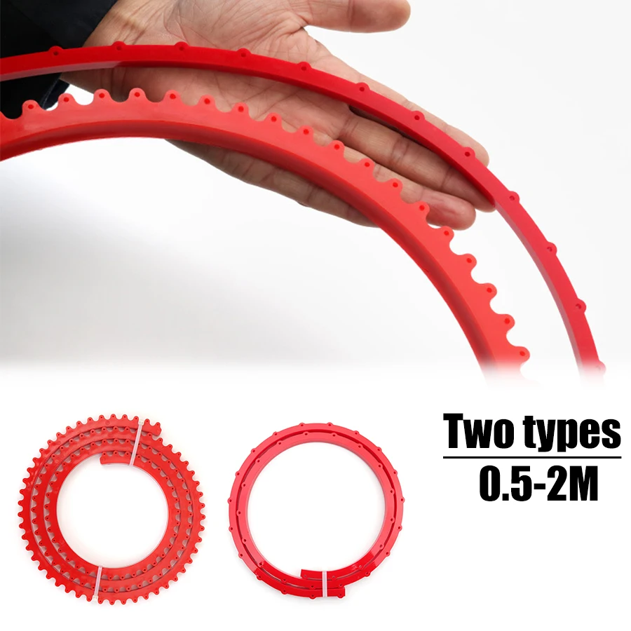 0.5-2M Red Woodworking Gear Driven Profiling Strip Adjustable and Fixed Complex Shape Contour Woodworking Tool Templates Guide