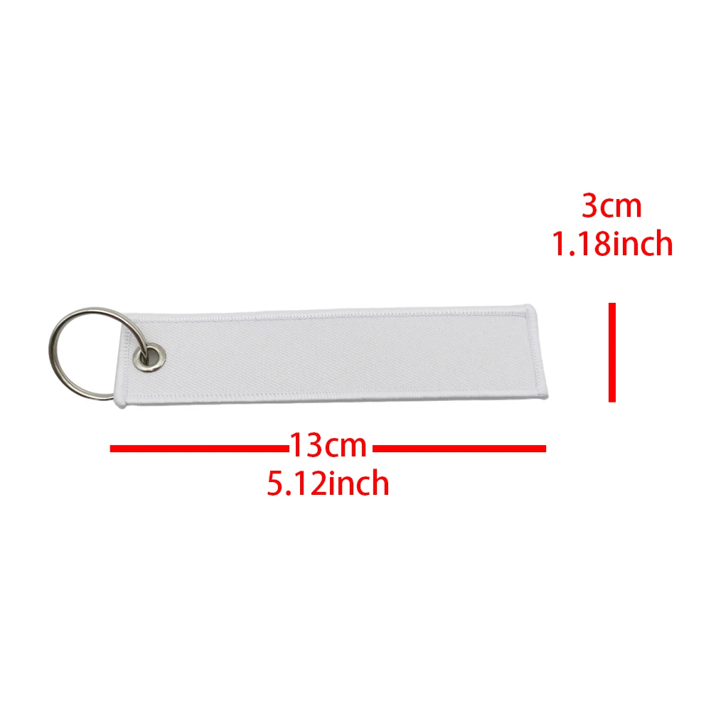 New JDM Japan Keyring Solid Color Embroidered Nylon Fabric Keychain Moto Keychain Colorful Car Key Tags multicolor Keychain
