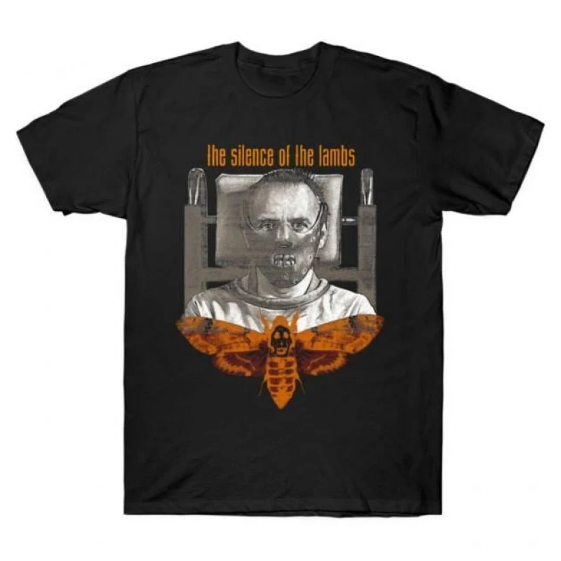 

1991 Psychological Horror Thriller Film Silence of the lambs Hannibal Gift t shirt Scary Cannibal Graphic Clothes All size Tee