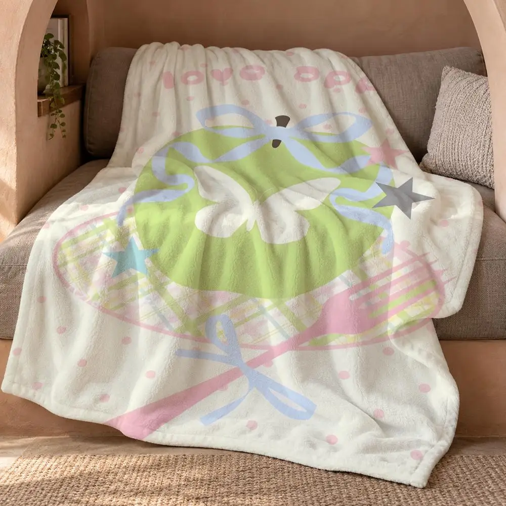Simple Attractive Apples Throw Double Sided Flannel Throw Blanket Soft Travel Camping Sofa Bed Home