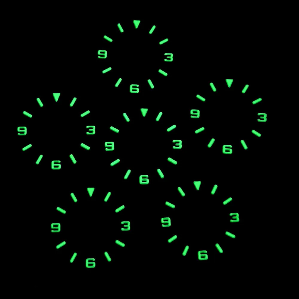 28.5mm Watch Dial N H35 Dial Watch dial Custom logo No logo dial Green Luminous dial fit N H35 N H36 movements watch accessories