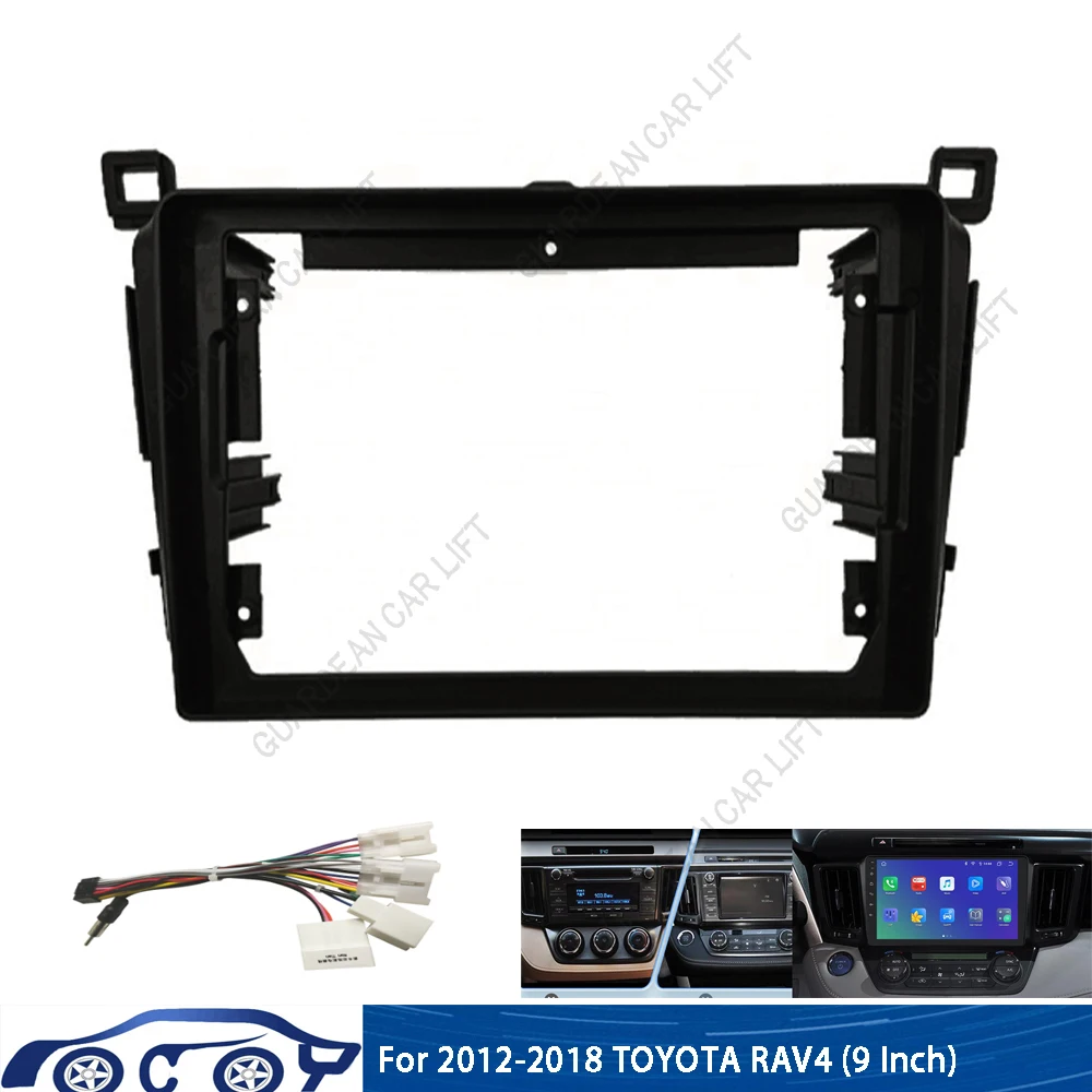 

For TOYOTA RAV4 2012-2018 (9INCH) Car Radio Fascias GPS MP5 Android Stereo DVD Player 2 Din Head Unit Panel Dash Frame Trim Kit