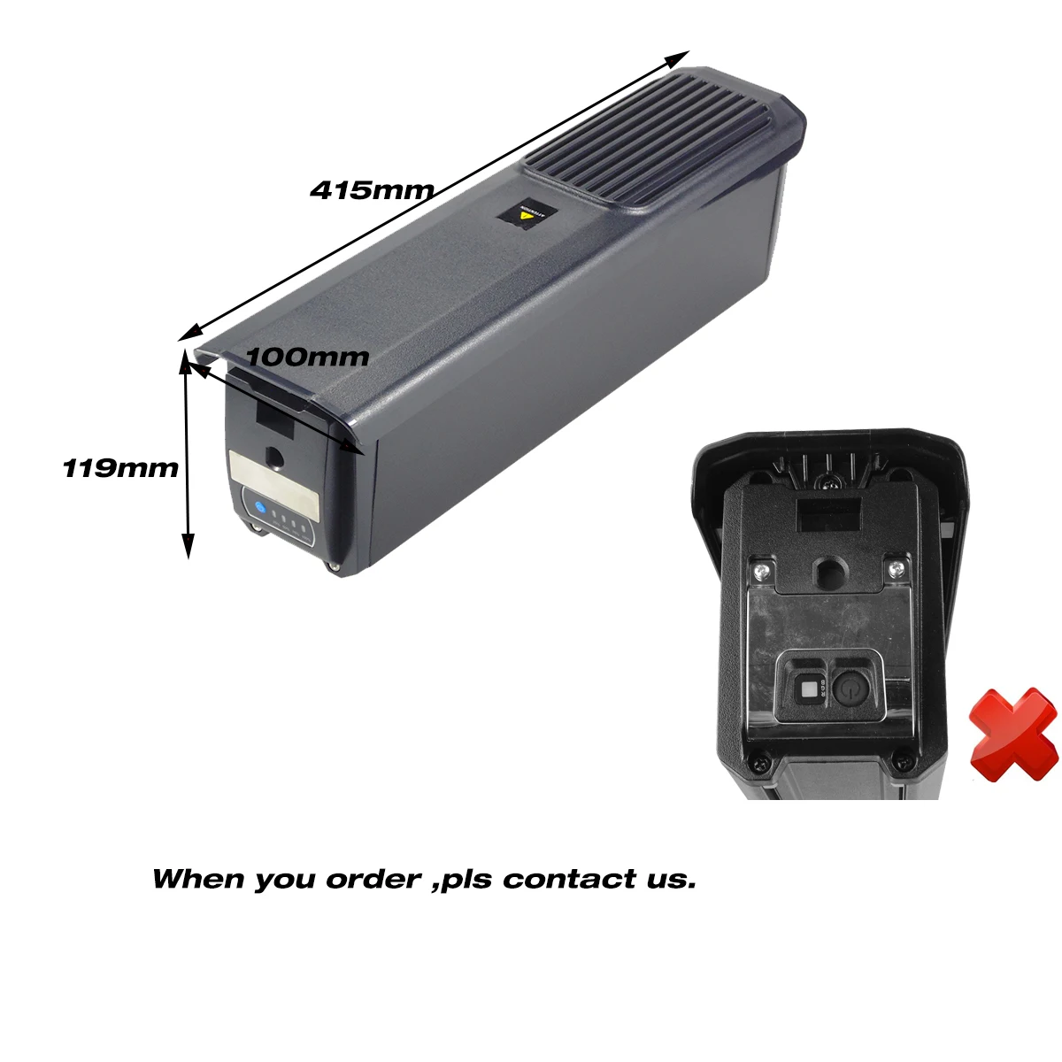 

48V 52V 60V Integrated Battery 20Ah 25Ah 30Ah for Wired Freesky E-Mountain Warrior Step-Thru Extra Battery Pack Replacement